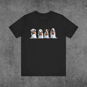 Dog Pumpkin Halloween Shirt Cute Dog Halloween T-Shirt Fall Pumpkin Dog Tee